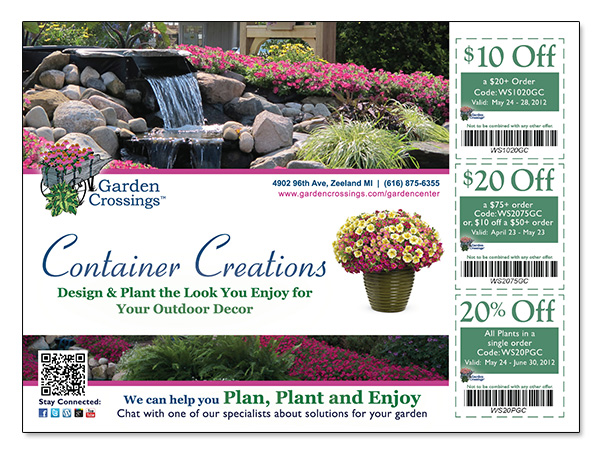Garden crossings coupon The official store of Garden Crossings Coupon & Deals offers the best prices on Site and more. This page contains a list of all Garden Crossings Coupon & Deals Store coupon codes that are available on Garden Crossings Coupon & Deals store. Save 50% Off on your Garden Crossings Coupon & Deals purchase with the Garden Crossings Coupon & Deals.