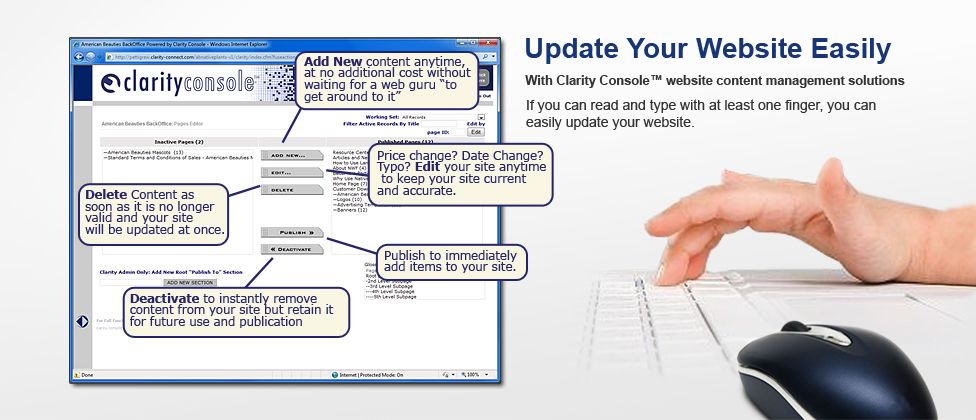 Easily Updatable Websites
