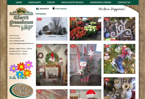 All the images assigned to the 'Christmas' album display in a 'Pinterest Style' album. 